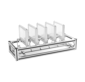 Continuous chemical microreactor series